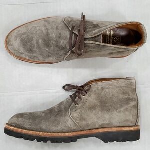 Allen Edmonds Gray Suede Chukka Boots with Rugged Sole
